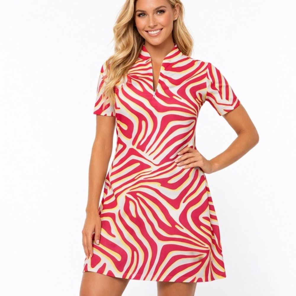 Tail XS Golf Dress Pink Athletic Country Club Preppy Vented Tennis